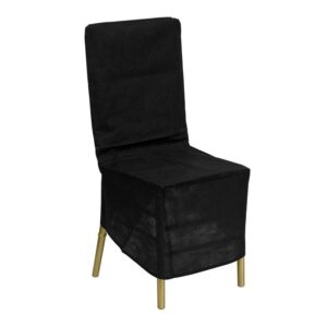 Keep your Chiavari chairs dust free and neatly stored away with this black chair cover. This chair cover will come in handy at your banquet facility or rental company. If you ever have to store your chairs or house them in a warehouse