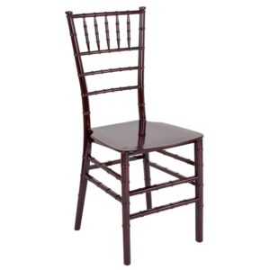 The Mahogany Resin Chiavari Chair is ideal for weddings