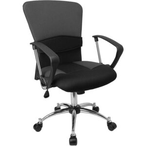 The versatility of a task chair can easily transition and conform in a variety of settings. The breathable mesh back allows air to circulate to keep you cool. The colorfully padded mesh seat will add color to your space as well as keep you comfortable while performing tasks. A mid-back office chair offers support to the mid-to-upper back region. Chair easily swivels 360 degrees to get the maximum use of your workspace without strain. The pneumatic adjustment lever will allow you to easily adjust the seat to your desired height. The chrome base adds a stylish look to complement a contemporary office space. With its attractive styling and versatility