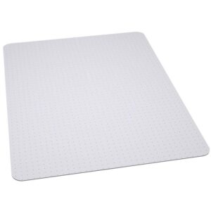 commercial grade chair mat that will prevent carpet wear caused by chair casters. It features a scuff and slip resistant top surface for durability and safety. The underside has a gripper back to firmly anchor the chair mat on low pile carpet