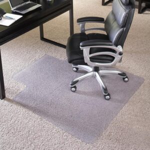 Move around easily in your carpeted workspace with this Big & Tall clear vinyl