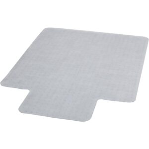 commercial grade chair mat is designed to help your chair roll easily on carpeted floors and prevent carpet wear caused by chair casters. It features a scuff and slip resistant top surface for durability and safety. The underside has a gripper back to firmly anchor the chair mat on low pile carpet