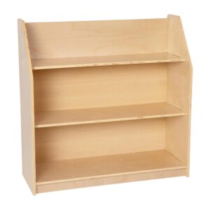 Get back to basics and provide much needed storage in any commercial or residential space with this 3 shelf bookcase. Ideal for daycares