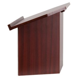 this mahogany finish portable folding lectern will come in handy. Come prepared with your own speaker lectern to place your speaker notes