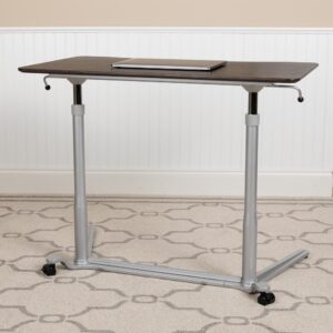 your office desk. This ergonomic standing desk gives you the option to not only work in a seated position but also while standing. We all know that sitting for hours is an unhealthy practice