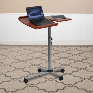 Versatility and understated style abound in this handy little desk that can be used for working on your laptop or as a speakers' lectern. It features a cherry laminate