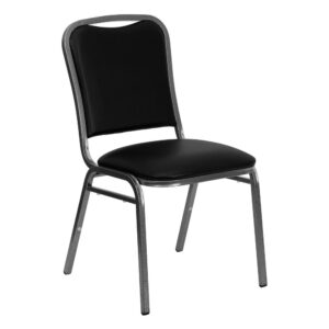 Make an impressive presentation in your banquet hall when clients come to visit your facility with these ballroom chairs. Built for the commercial industry these angled back banquet chairs with 18 gauge steel frame have been tested to hold up to 500 pounds. With a high seating capacity these stack chairs are perfect for the event rental business