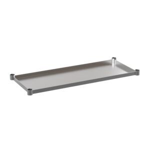 Add extra storage in your restaurant or commercial kitchen when you purchase this galvanized steel under shelf for your 24 x 48 work table. Ideal as an add-on shelf for holding spices