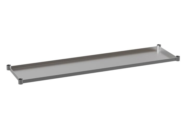 Add extra storage in your restaurant or commercial kitchen when you purchase this galvanized steel under shelf for your 30 x 72 work table. Ideal as an add-on shelf for holding spices