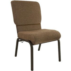 The Jute Molded Foam Church Chair - 20.5 in. Wide with Textured Black Frame provides a durable seating solution for your fellowship hall or convention center. This comfortably padded stack chair not only satisfies seating in Churches