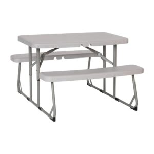 Kids need seating that is just their size to eat and play so adding this folding picnic table with benches to your home