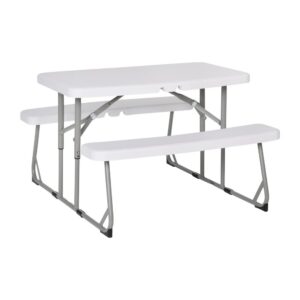 Kids need seating that is just their size to eat and play so adding this folding picnic table with benches to your home