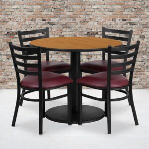 Don't have time to search through hundreds or thousands of table and seating options? This complete Banquet Table and Chair set saves you time to focus on your growing business. This set includes an elegant Natural Laminate Table Top
