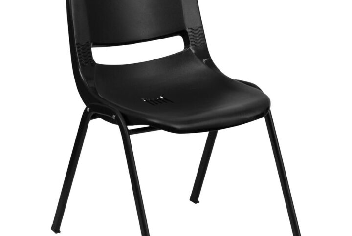 Run a smooth after school program by having plenty of these heavy-duty plastic stack chairs around rambunctious kids who tend to be tough on seating. These classroom chairs are comfortable with an air-vented back and waterfall seat edge to put students at ease while learning. The 16" seat height is ideal for 3rd - 7th Grade students. These school stack chairs are built to last with a dual braced frame that can hold up to 661 pounds. School maintenance workers can appreciate student chairs that can stack for floor upkeep