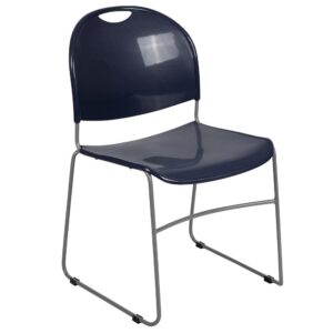 Acquire seating for any environment with these versatile sled base stack chairs. The ergonomic design contours to your body for an amazing seating experience. Host parties and game night at your home keeping extra seating on hand that can be placed in a corner