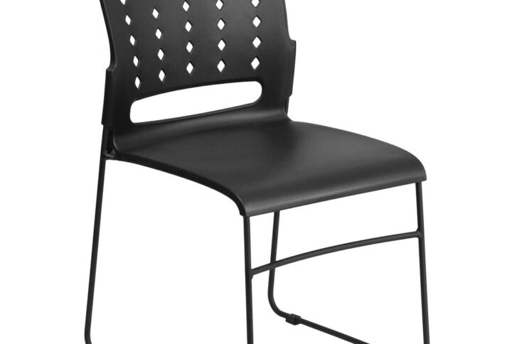 The sled base stack chair with air-vent back is a practical solution when you need to have extra chairs available for special events. A heavy duty