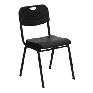 School buyer's purchase furniture every school year and having durable chairs is an essential piece of furniture to survive the entire school year and beyond. This durable chair is ideal for middle school and high school students and in adult educational classroom settings. If you have home school students this chair will provide a structured feel. This heavy duty plastic stack chair is sturdy in construction to withstand regular use and frequent stacking. To make transporting even easier