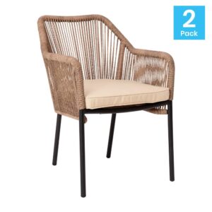 Update the look of your current outdoor space or fill that empty sunroom with this set of 2 club chairs. The modern