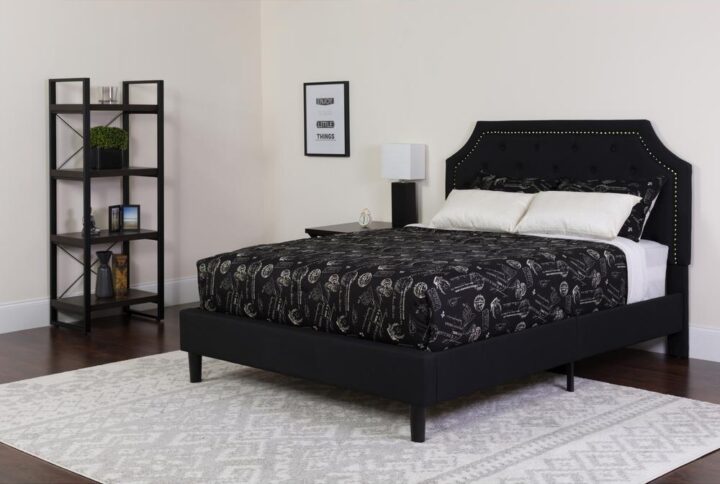 If you're looking for a new bed that's elegant but not boring you have come to the right place. This cutout panel headboard platform bed and hybrid mattress set has everything you need. Don't worry about having to shop two separate places for the bed frame and mattress. This bedroom set comes with a queen sized platform bed frame that supports a pocket spring and memory foam bed mattress in a box. The panel headboard features a cutout design and gorgeous nail trimming with button tufted upholstery. The foam is CertiPUR-US Certified so it's free from heavy metals