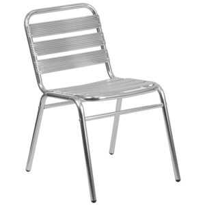 armless chair that will hold up in high traffic establishments then this Indoor-Outdoor Aluminum Restaurant Stack Chair is a great find. This popular piece will look great inside your eatery