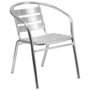 this sturdy chair will hold up to 400 pounds. Plastic floor glides protect your floor by sliding smoothly when you need to move the chair. They can be stacked up to 20 chairs high to transport and store. Designed for both commercial and residential use