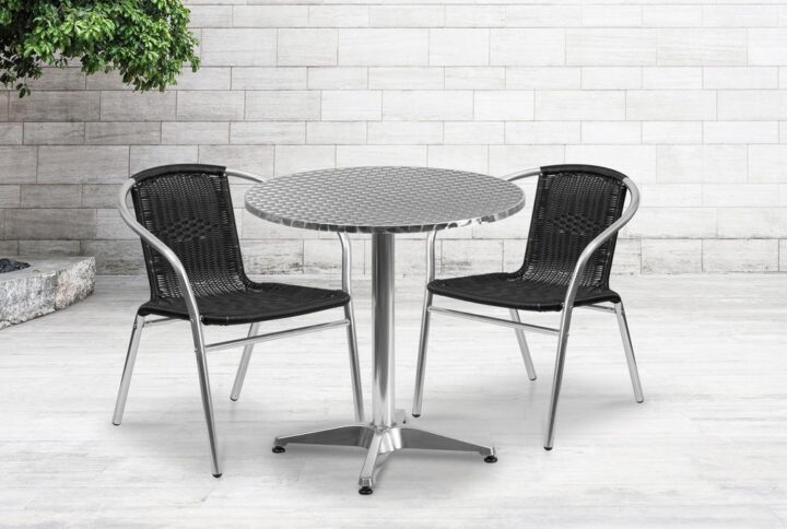 Create an enjoyable dining experience with this table set that will enhance your bistro