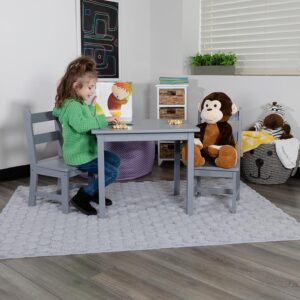 life can be frustrating for your little ones so give them a space that is uniquely theirs where their feet will actually touch the floor. This gray finish
