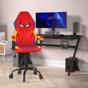Add an updated style to your work or gaming space with this designer ergonomic office chair with upgraded ball-bearing polyurethane tires. This high back computer chair is generously padded and covered in LeatherSoft upholstery for softness and durability. Padded arms and a contoured back with built-in lumbar support give you maximum comfort. Supporting your body