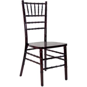 This Mahogany Chiavari Chair is an ideal complement to an elegant banquet