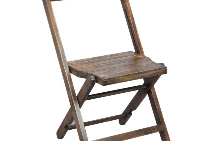 The slatted antique black wood folding wedding chairs offer a old world design and industry leading durability. Each wood folding chair features a true beechwood frame in an antique black finish offering a far more durable construction than competing luaun wood folding chairs. These beechwood folding chairs include a durable