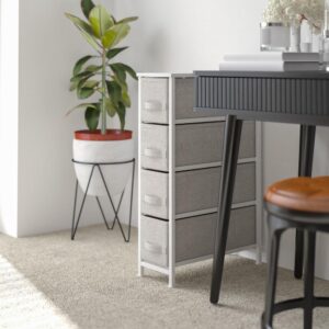 Get much needed storage at an economical price that works well in tight spaces with the narrow design of this 4 drawer vertical organizer. Whether you need a place for current or out of season clothing