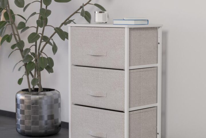 Get much needed storage at an economical price that works anywhere in your living space with this 3 drawer vertical organizer. Whether you need a place for current or out of season clothing