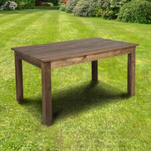 our dining room table can be taken outdoors for special events like family get-togethers and backyard barbecues during good weather. Make plans to spend more time at the table eating with family on this extra-large table that features a plank