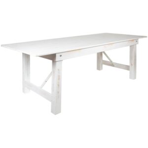 pull out the pins to fold the legs for transport.  With its solid pine construction our beautiful farm table is suitable for daily use in restaurant and hospitality industries. To keep in spotless condition