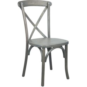 These Grey X-Back Chairs are an ideal complement to elegant banquet halls