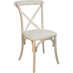 These Lime Wash X-Back Chair are an ideal complement to elegant banquet halls