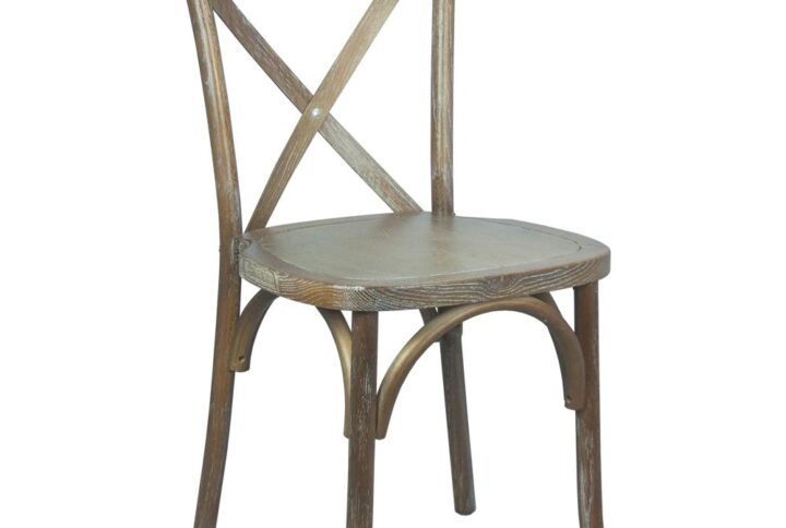 These Medium With White Grain X-Back Chairs are an ideal complement to elegant banquet halls