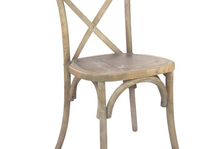 These Medium Natural With White Grain X-Back Chairs are an ideal complement to elegant banquet halls
