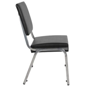 these metal stack chairs stack up to 10 high for storage while the plastic bumper guards safeguard the frame from scratches. If you need seating for your healthcare facility these antimicrobial guest chairs are an excellent choice for your waiting room and patient room. Designed for intensive use this easy to clean chair is optimal for your high traffic environment.