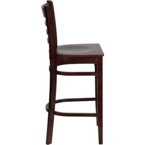 service and attractive furnishings. This classic mahogany wood bar stool will offer guests a warm