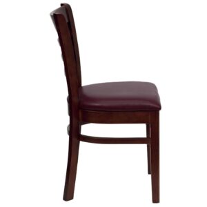 service and attractive furnishings. This classic mahogany wood chair will offer guests a warm