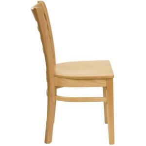 service and attractive furnishings. This classic natural wood chair will offer guests a warm