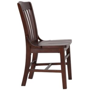 elegant look when furnishing your establishment with this richly hued walnut wood dining chair. This wooden chair will make an attractive addition to your restaurant