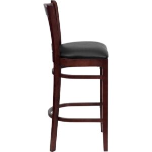 service and attractive furnishings. This classic mahogany wood bar stool will offer guests a warm