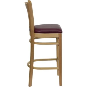 service and attractive furnishings. This classic natural wood bar stool will offer guests a warm