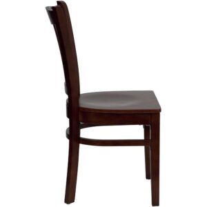 service and attractive furnishings. This classic mahogany wood chair will offer guests a warm