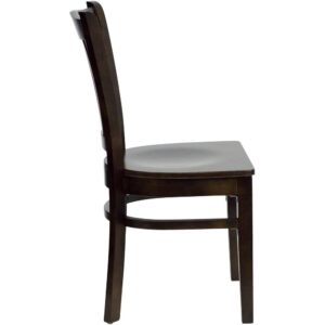 service and attractive furnishings. This classic walnut wood chair will offer guests a warm