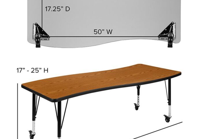 Create a flexible classroom environment with mobile activity tables that nest together for group learning. This 2-piece nesting classroom table set adds a spacious work surface for students to spread out with their materials. Complete with seating by pairing with our ergonomic shell stack chairs. Built to last through many class turnovers the thermal fused laminate top is scratch