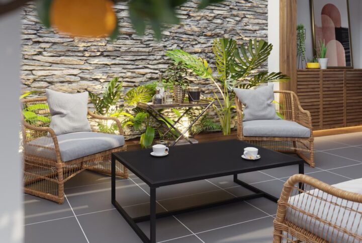 Expand your living space to the outdoors with the updated style of this outdoor patio coffee table. Whether you are entertaining the neighbors