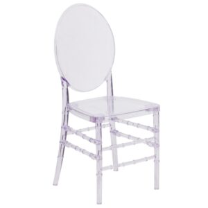 The Elegance Crystal Ice Stacking Florence Chair is ideal for weddings